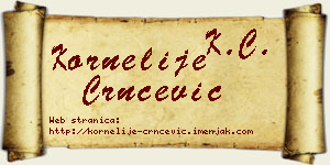 Kornelije Crnčević vizit kartica